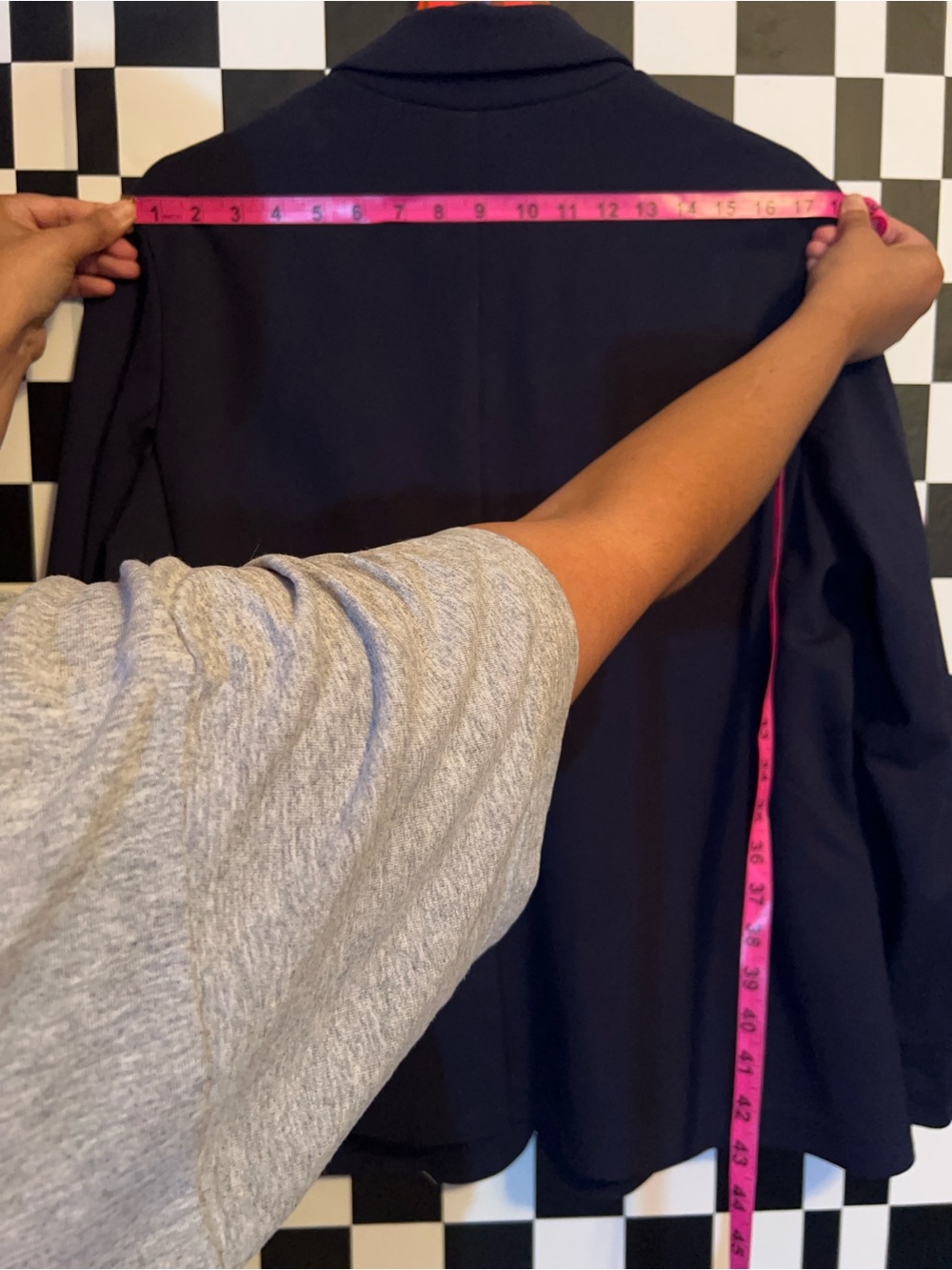 Old Navy Navy Blazer with Polka Dot Lining - Picture 7 of 7